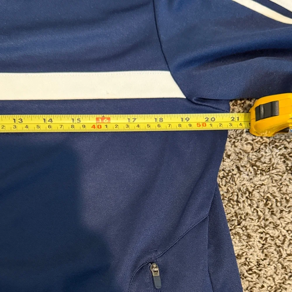 Adidas Tiro 13 track training jacket Youth/Men Blue and White full zip size L